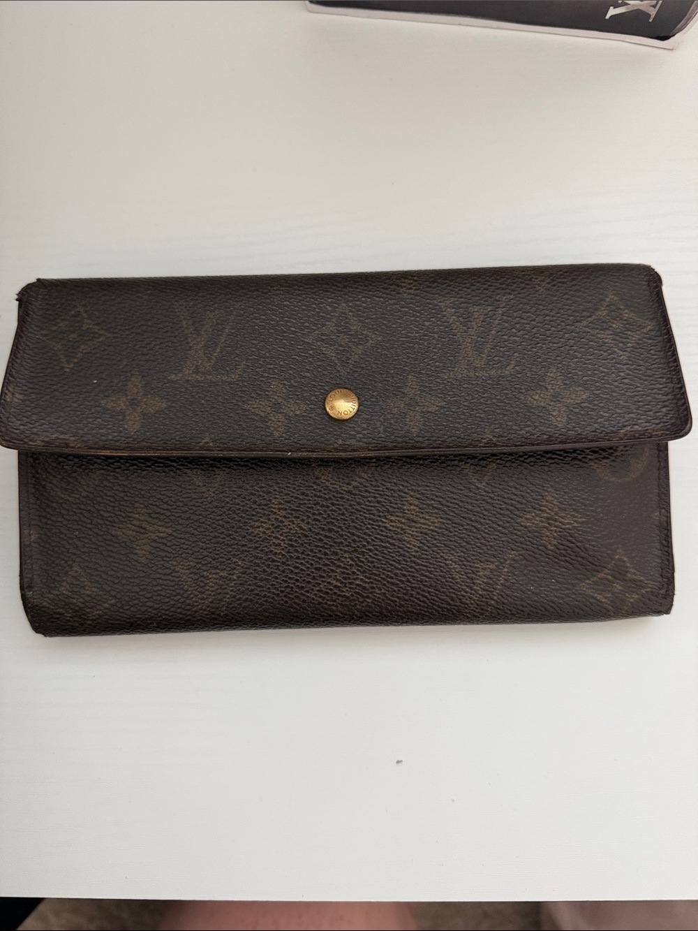 Louis Vuitton Monogram Canvas Long Brown Snap Wallet